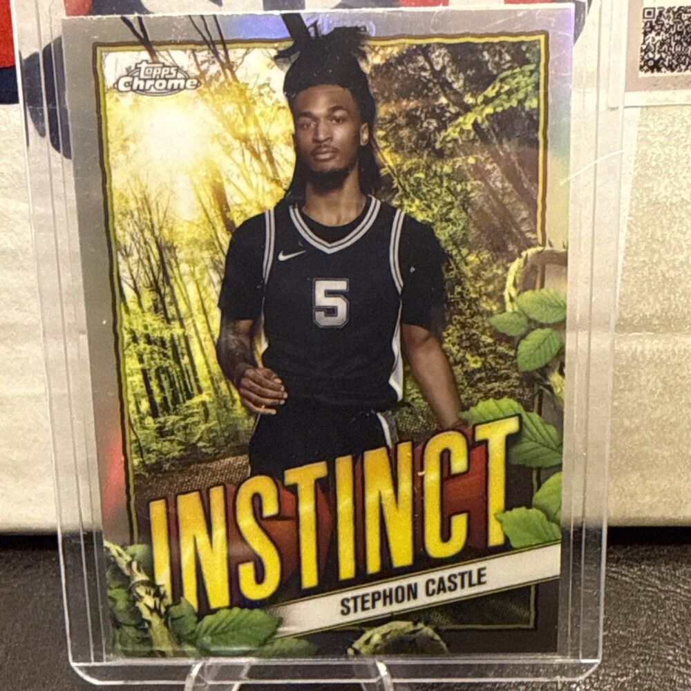 2025 Topps Chrome Stephon Castle Instinct Insert INS-28 Refactor Rookie Spurs 🔥